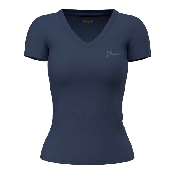 Guess T-shirts hauts et polos Bleu marine - T-shirt avec logo en strass - M - Ref 36 €